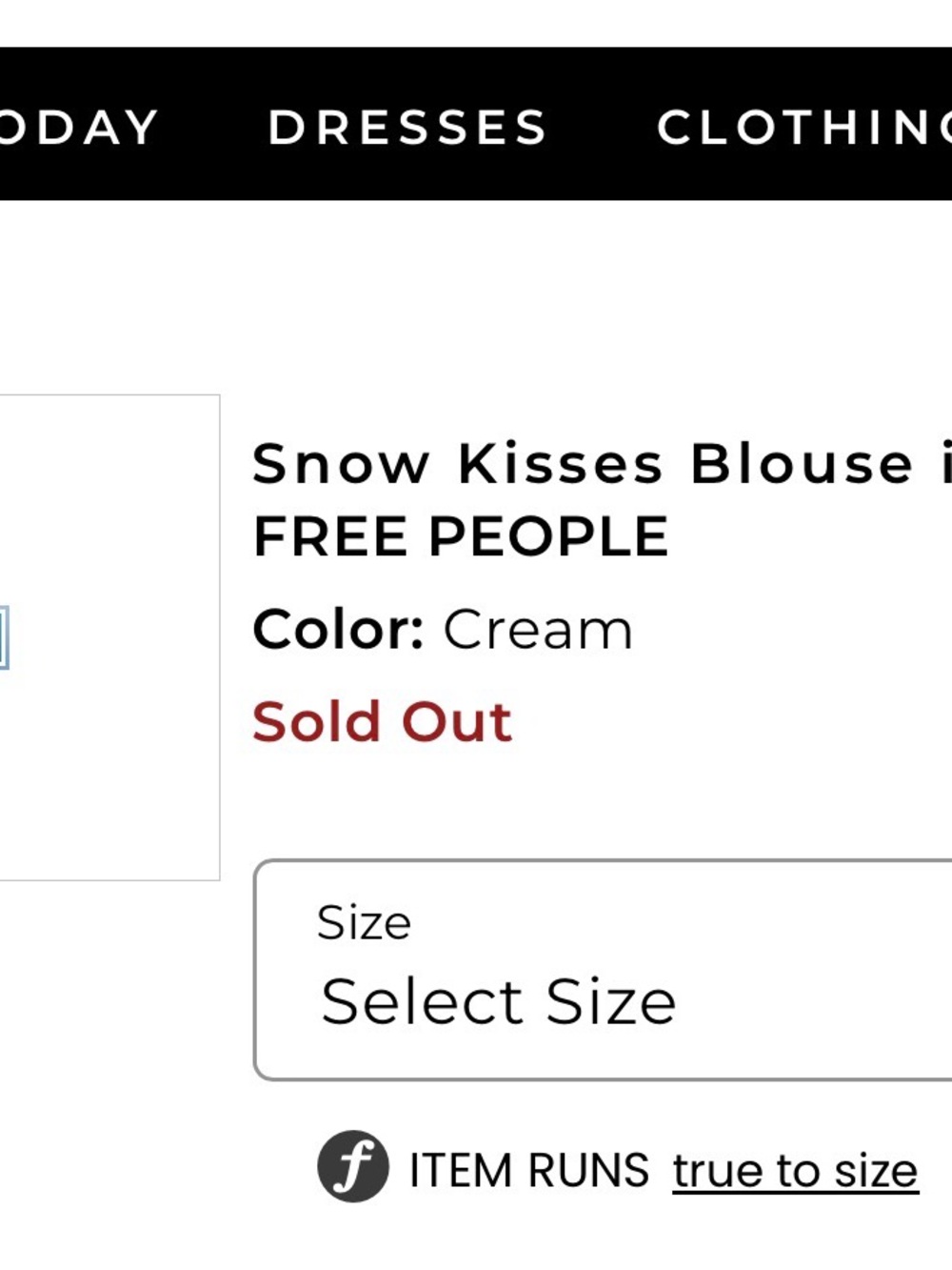 Free People Snow Kisses Blouse in Cream, guc sz M 
FREE PEOPLE - Picture 8 of 9